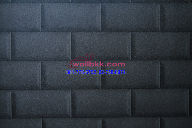 FCL13-01 วอลเปเปอร์ติดผนังลายอิฐสีเทาดำ wallpaper ลายอิฐ