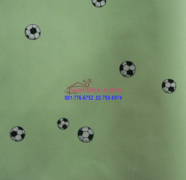 BKI12-41 วอลเปเปอร์ติดผนังลายรูปการ์ตูนลูกฟุตบอล