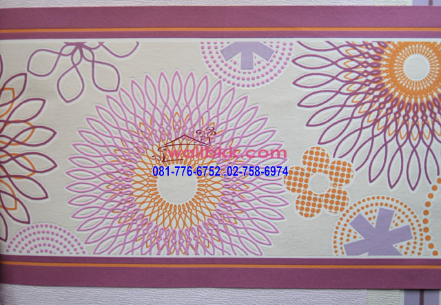BSP12-09-wallpaperลายโมเดิร์นกราฟฟิก-สีม่วงเหลือง