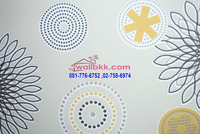 BSP12-08 Wallpaper ลายโมเดิร์นกราฟฟิก สีเหลืองดำ