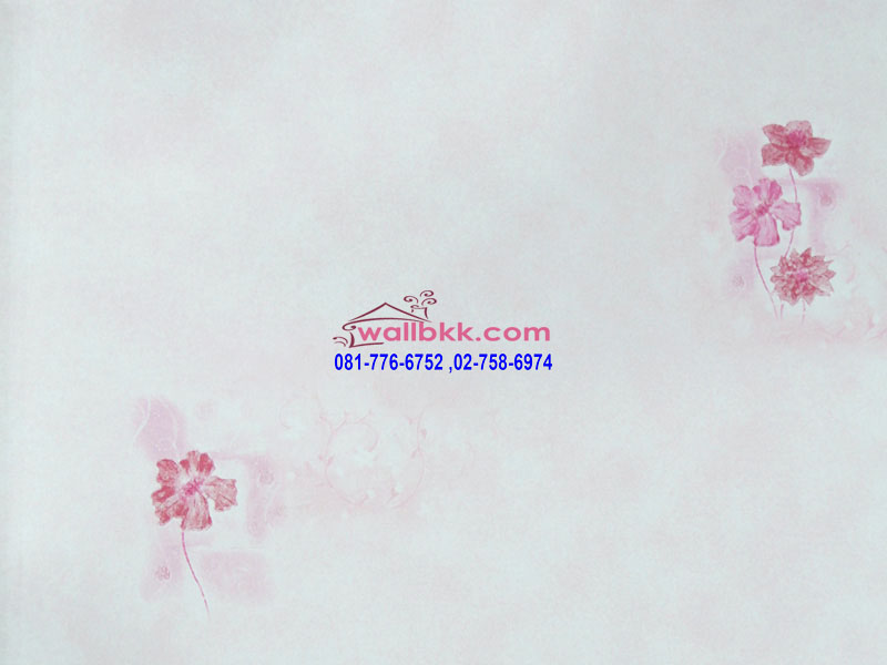 DSL12-30 wallpaper ลายดอกไม้พื้นสีชมพู