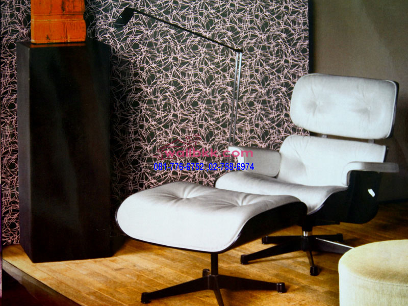FVE12-35 ตัวอย่างwallpaperลวดลายกราฟฟิกสีม่วงในห้องนั่งเล่น