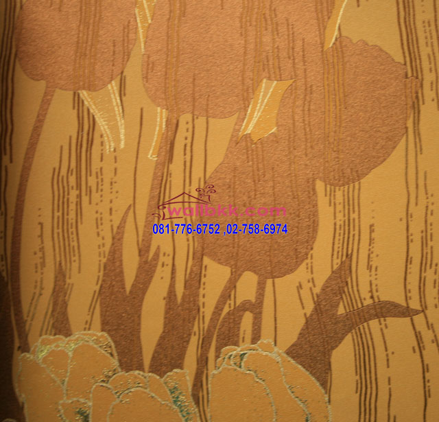 SRG12-15 wallpaperติดห้องลายดอกทิวลิปสีทอง