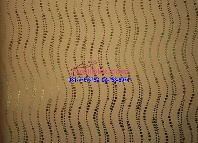 SRG12-16 wallpaperติดห้องลายจุดสีเขียวเงาวาว
