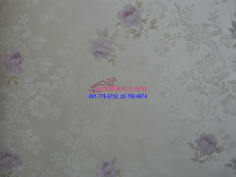 SVS12-25-wallpaper-ลายวินเทจ-ดอกไม้สีม่วงราคาประหยัด