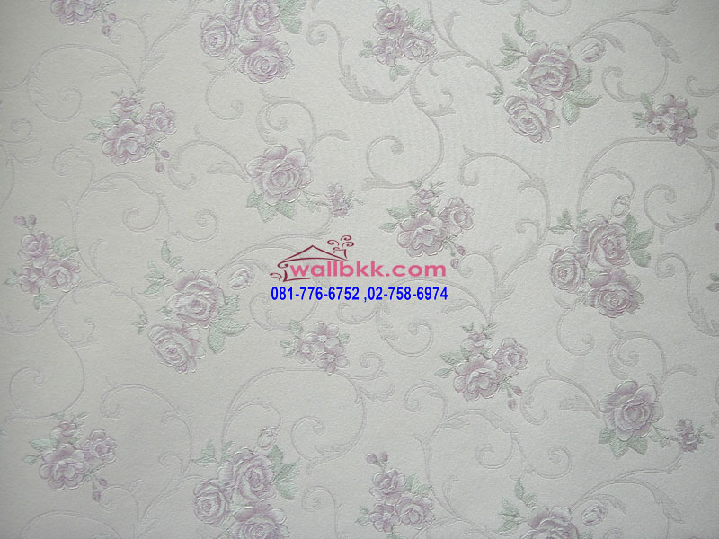 SVS12-36-wallpaper-ลายวินเทจ-เถาวัลย์ดอกไม้สีม่วง.