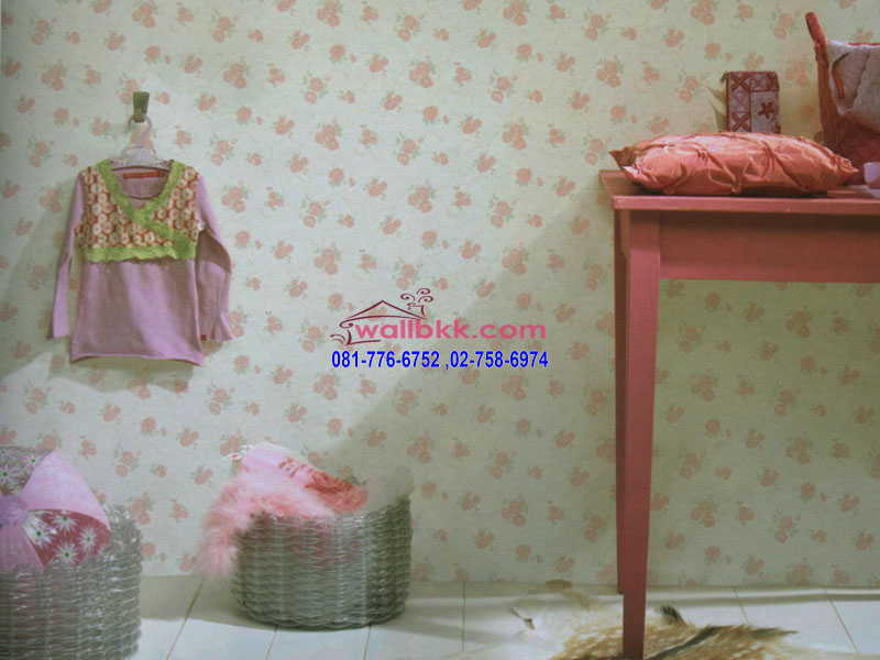 SVS12-41-ลายดอกไม้-vintage-ตกแต่งห้องนั่งเล่นสีชมพูอ่อน