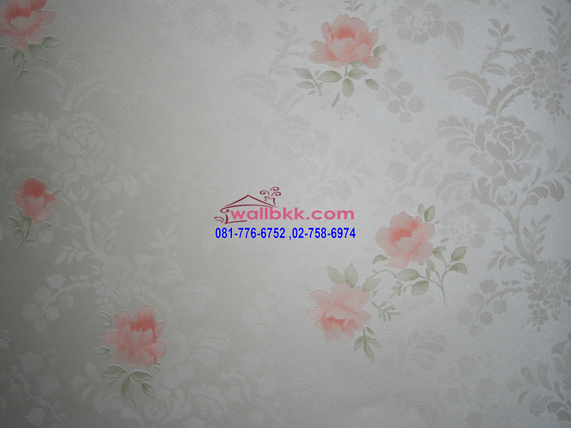SVS12-44-wallpaper-vintage-ลายดอกไม้สีโอรส1